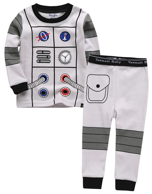 Gray Astronaut Long Sleeve Pajamas