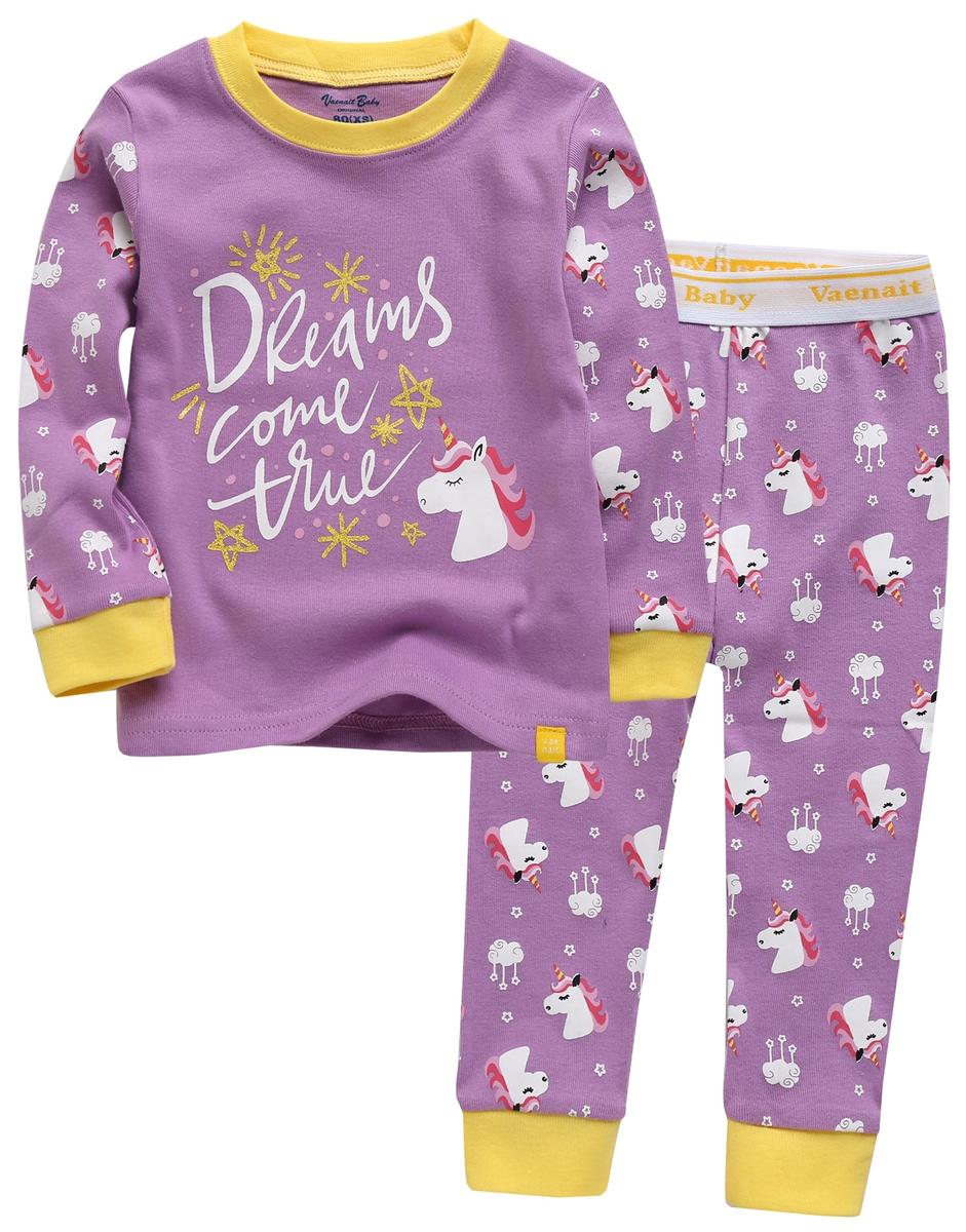 Purple Dream Unicorn Long Sleeve Pajamas