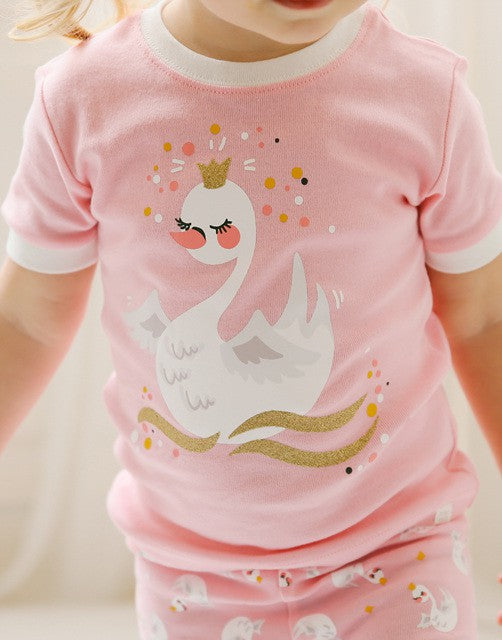 Swan Princess Short Sleeve Pajama Set