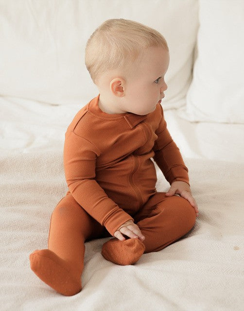 Brown Baby Footie Pajamas