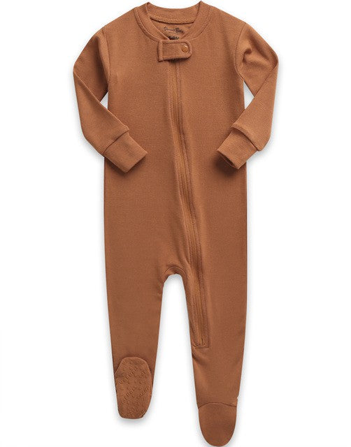 Brown Baby Footie Pajamas