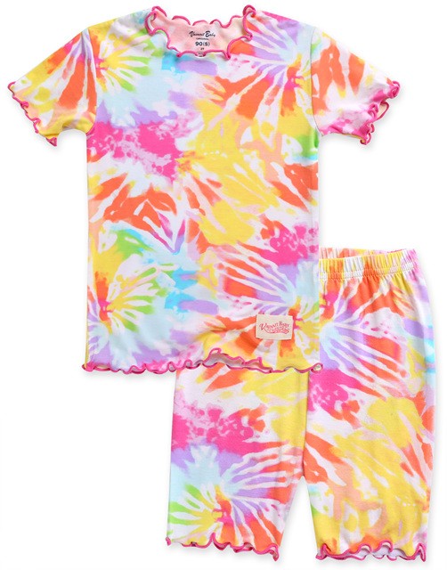 Rainbow Tie Dye Short Sleeve Pajama Set