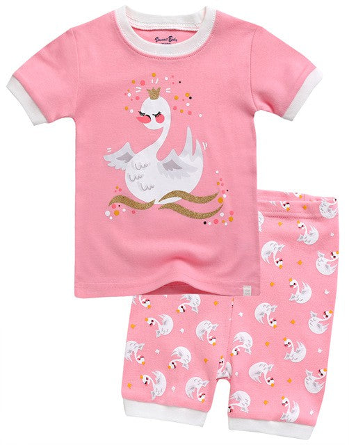 Swan Princess Short Sleeve Pajama Set