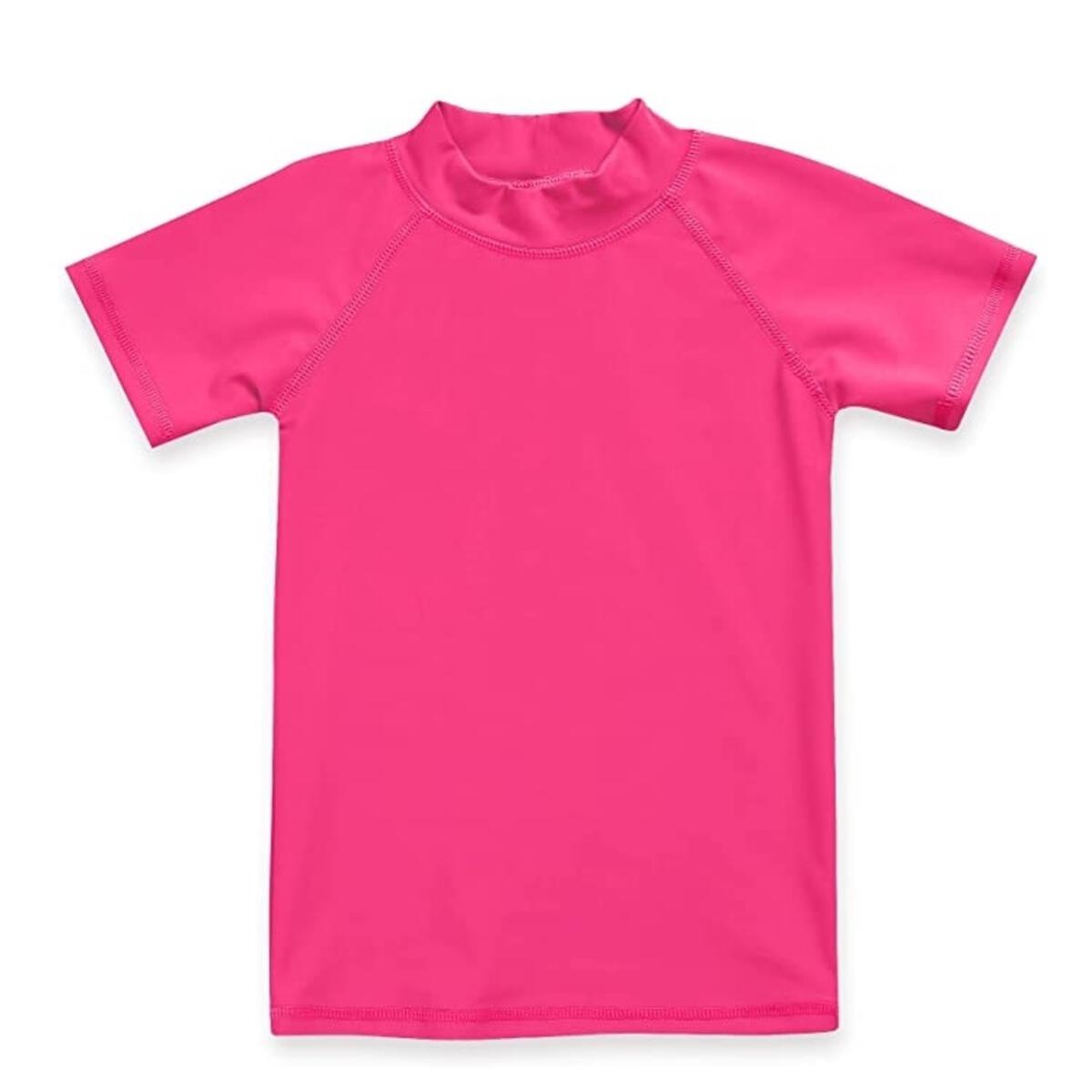 Hot Pink Short Sleeve Rash Guard Top