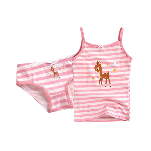 Bambi Stripe Under Shirt & Brief Set